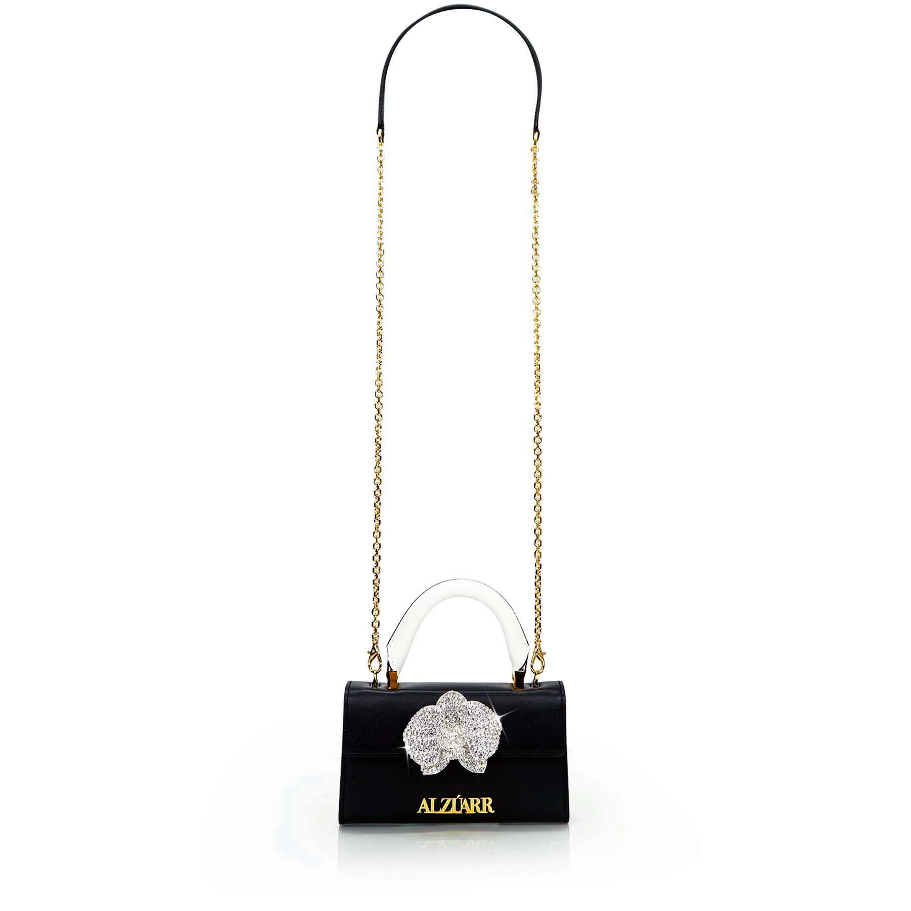 The Larr Black with Crystals Mini Bag