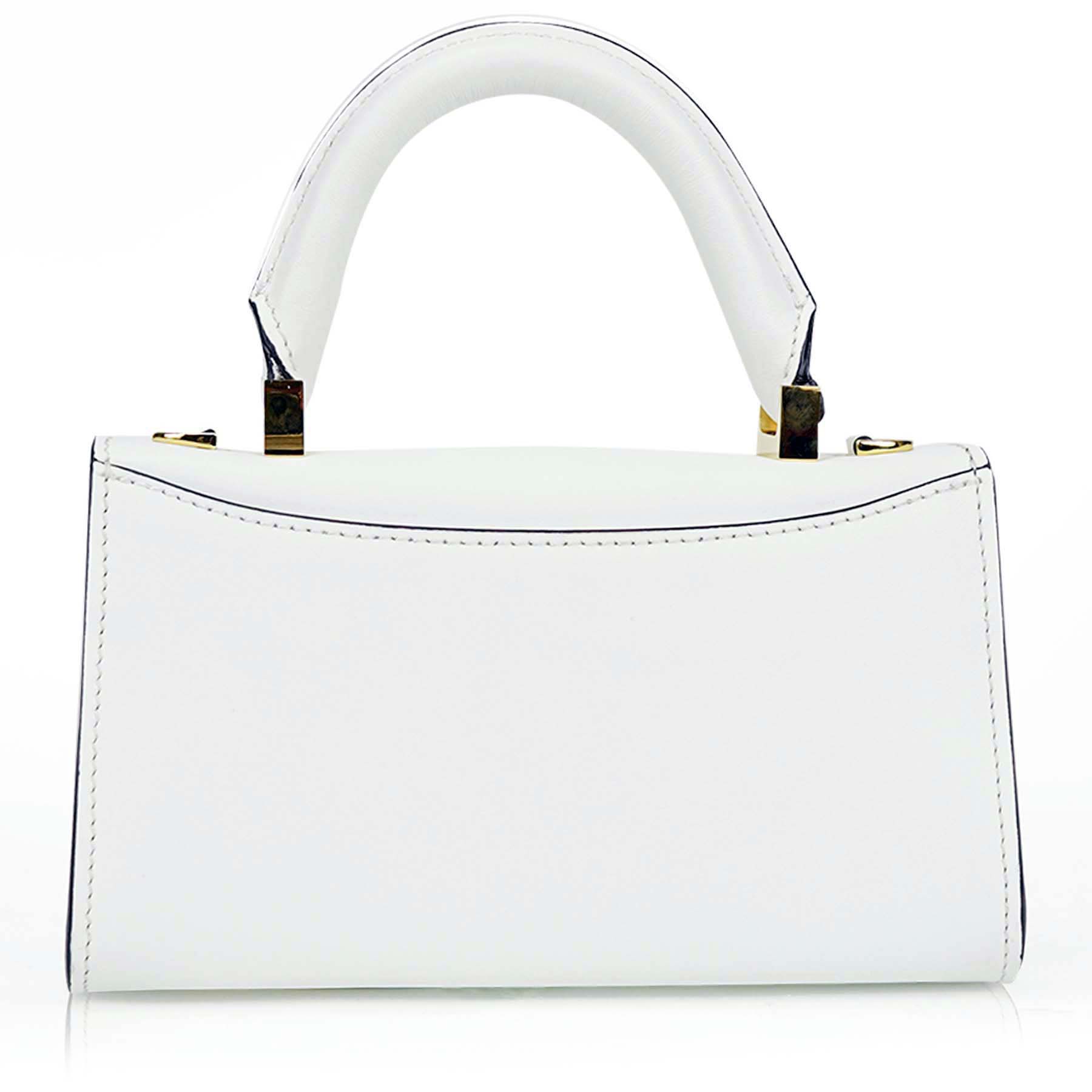 The Larr White with Crystals Mini Bag