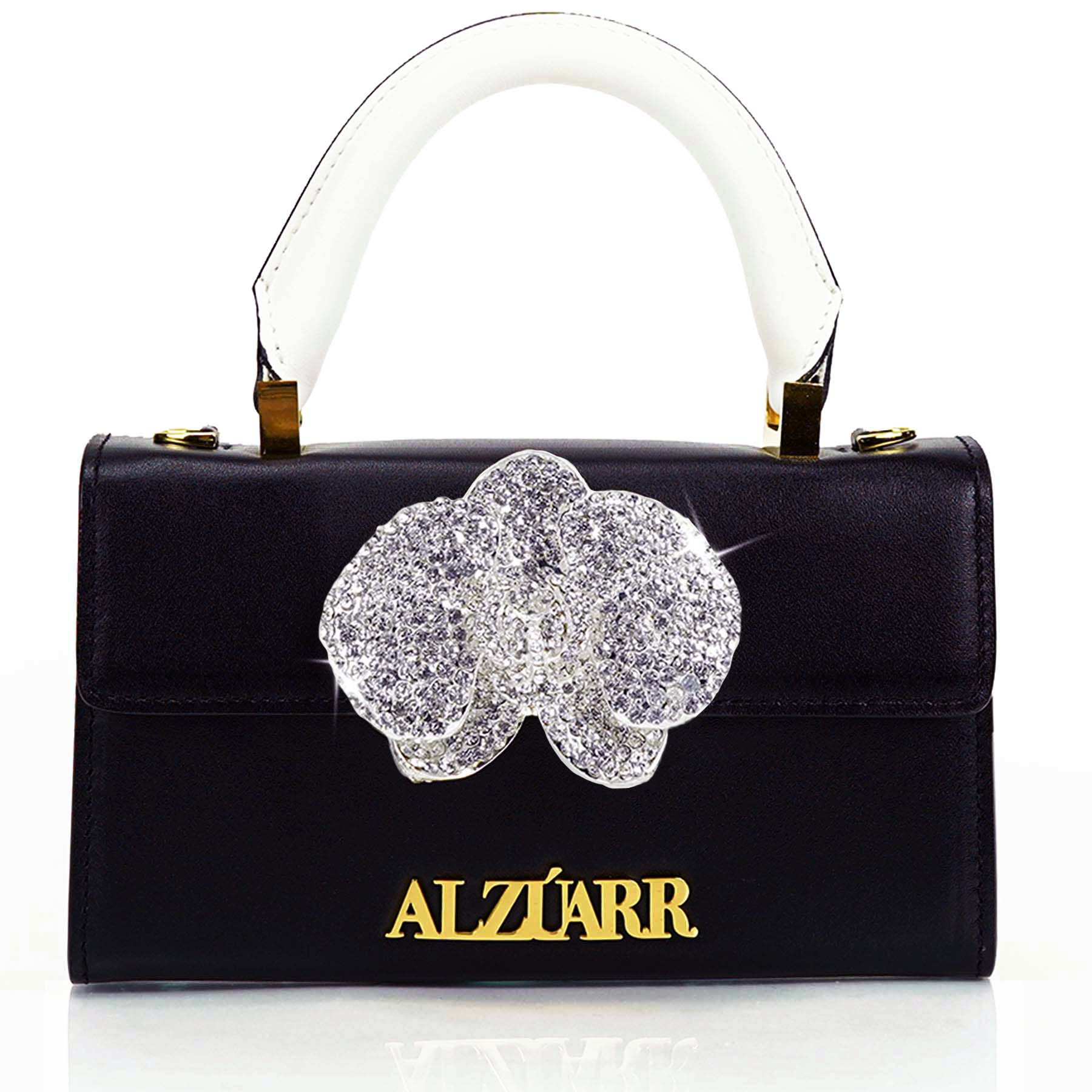 The Larr Black with Crystals Mini Bag